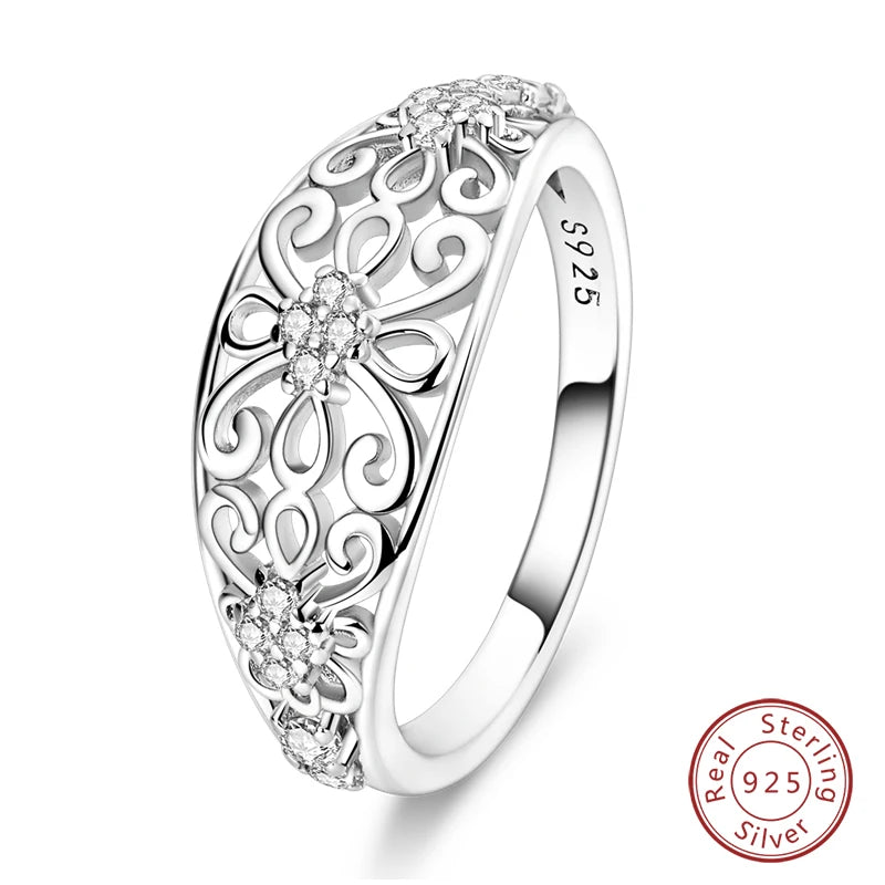 New Rings For Women 100% 925 Sterling Silver Star Moon Colorful Zircon Rings Fine Wedding Engagement Birthday Jewelry Gifts