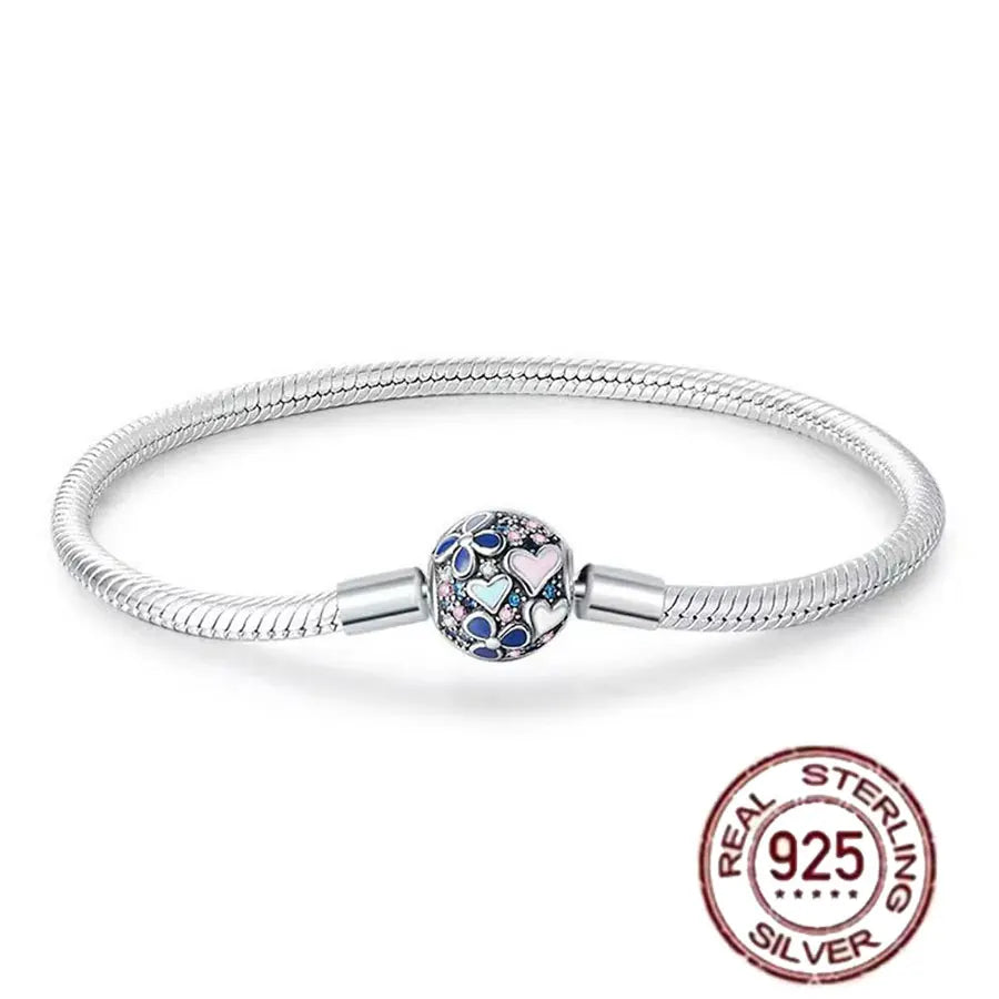 Hot selling S925 sterling silver crown snake bone bracelet, suitable for original DlY bracelet, women's fashion jewelry