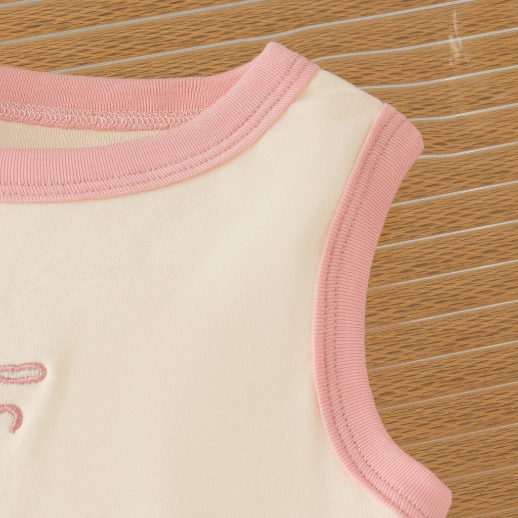 Summer New Sports Style Baby Girl Dress, Soft And Breathable Children'S Sleeveless Clothes (6 Months -3 Years Old)