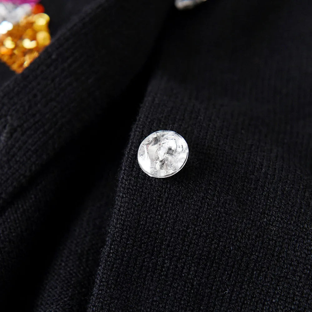 DXTON Toddler Girls Knitwear Clothing Star Sequined Children Knitted Cardigan Coat Elastic Winter Outerwear Kids Girls Sweater