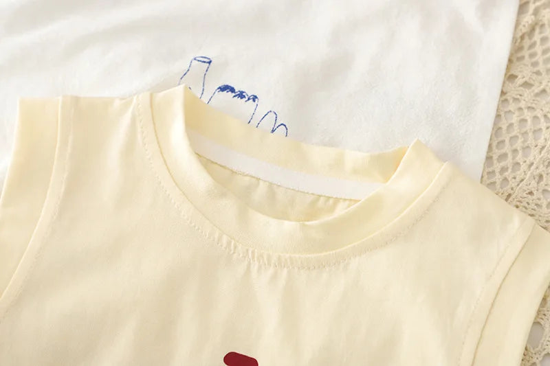 New Summer Baby Girls Clothes Suit Children Boys Fashion Vest Shorts 2Pcs/Sets Kids Clothing Infant Costume Toddler Tracksuits