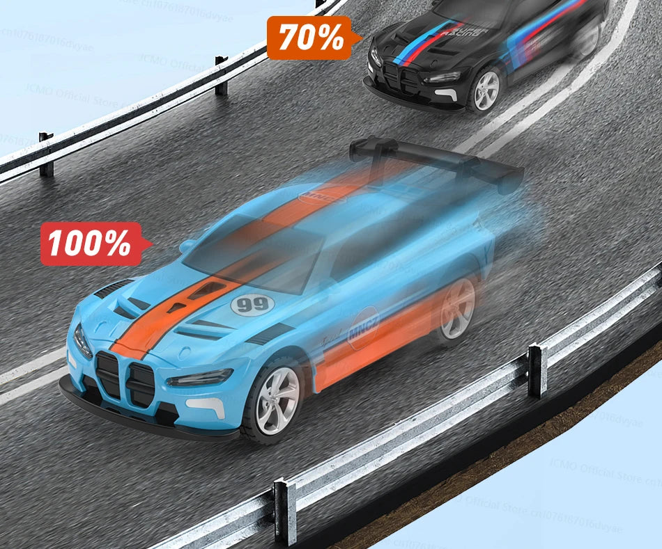 JCMO Racing Car Mini Scale 1:64 Three Speed Adjustment High Speed Mobile Phone Controllable Toy Remote Control Racer For Kids