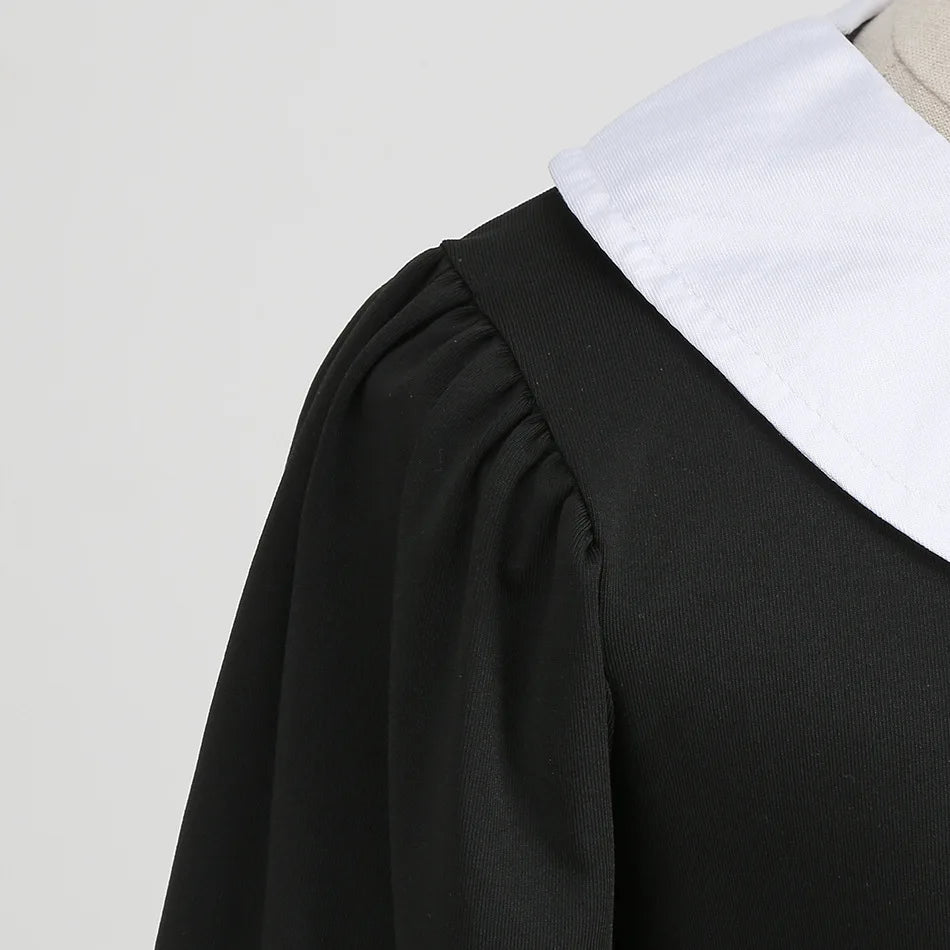 Girls Wednesday Black Gown Vestidos Halloween Addams Cosplay Toddler Youth Gothic Party Dress Kids Carnival Party Kid Vestidos