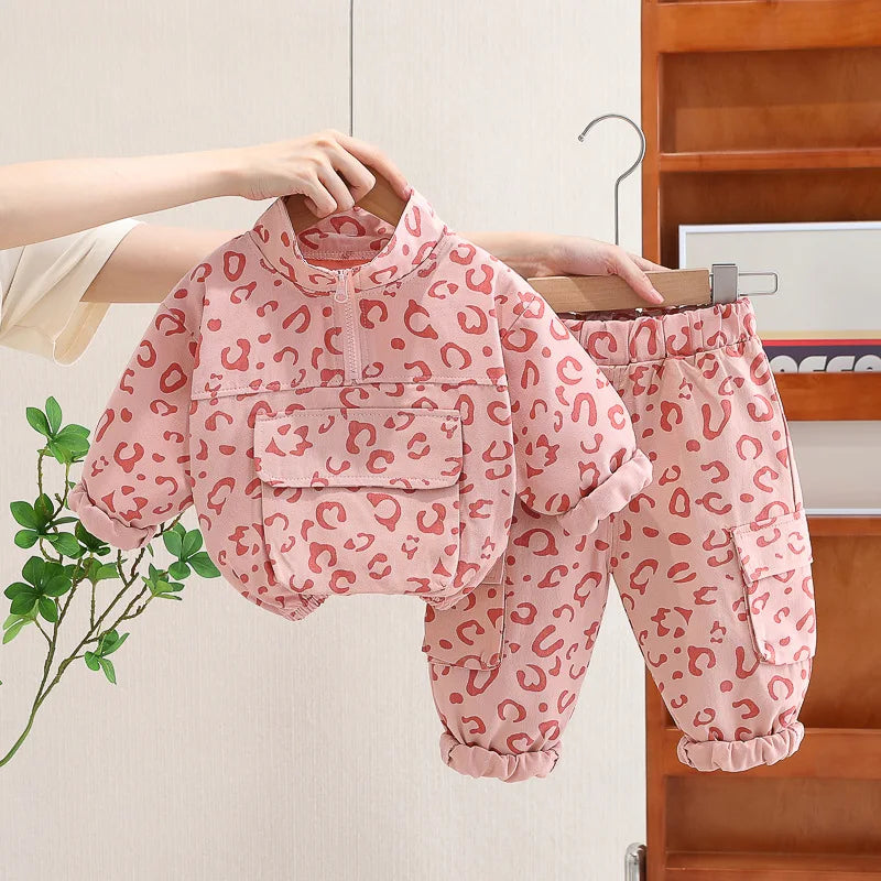 New Spring Autumn Fashion Baby Girls Clothes Suit Children Boys Jacket Pants 2Pcs/Sets Toddler Casual Costume Kids Tracksuits