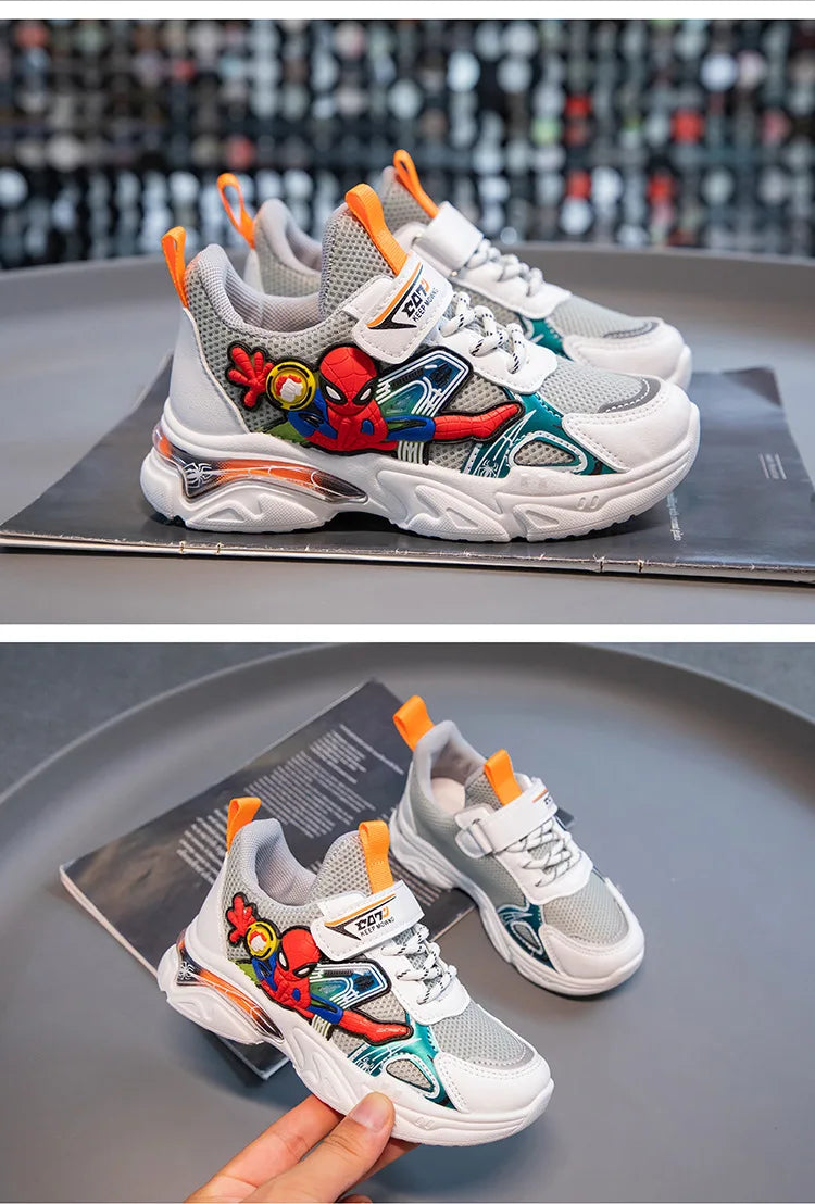 Disney Boys' Sports Shoes Cartoon School Children's Mesh Breathable Running White Fashion Cool Shoes Sneaker Size 21-38