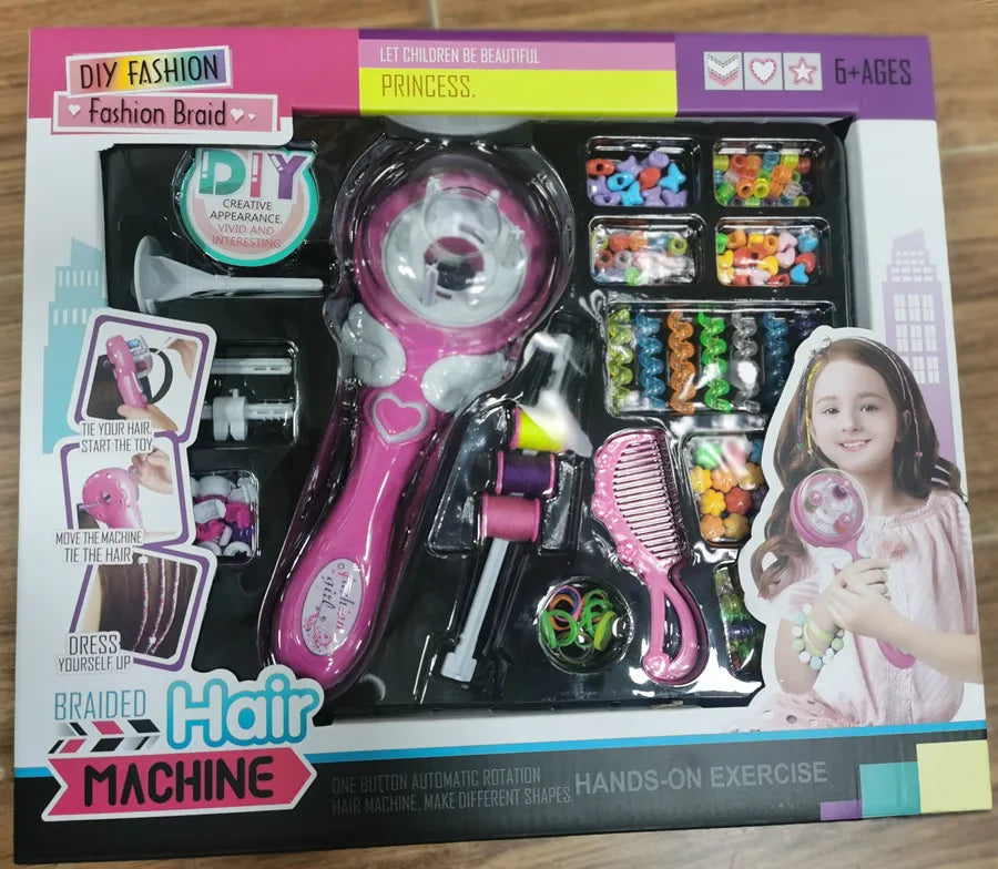 Automatic Hair Braid Kits Tool Girls Hair Twist Machine Electric Beauty DIY Play Toys Kid Headwear Hair Accessories Gift