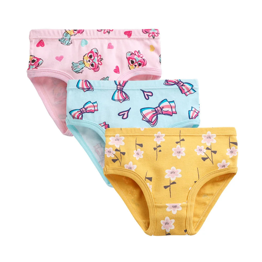 1/3/6/9 Pcs Children's Girls Panties 100% Cotton Soft Pretty Cartoon Unicorn Print Underwear For Girls Undies Boxer Breathable