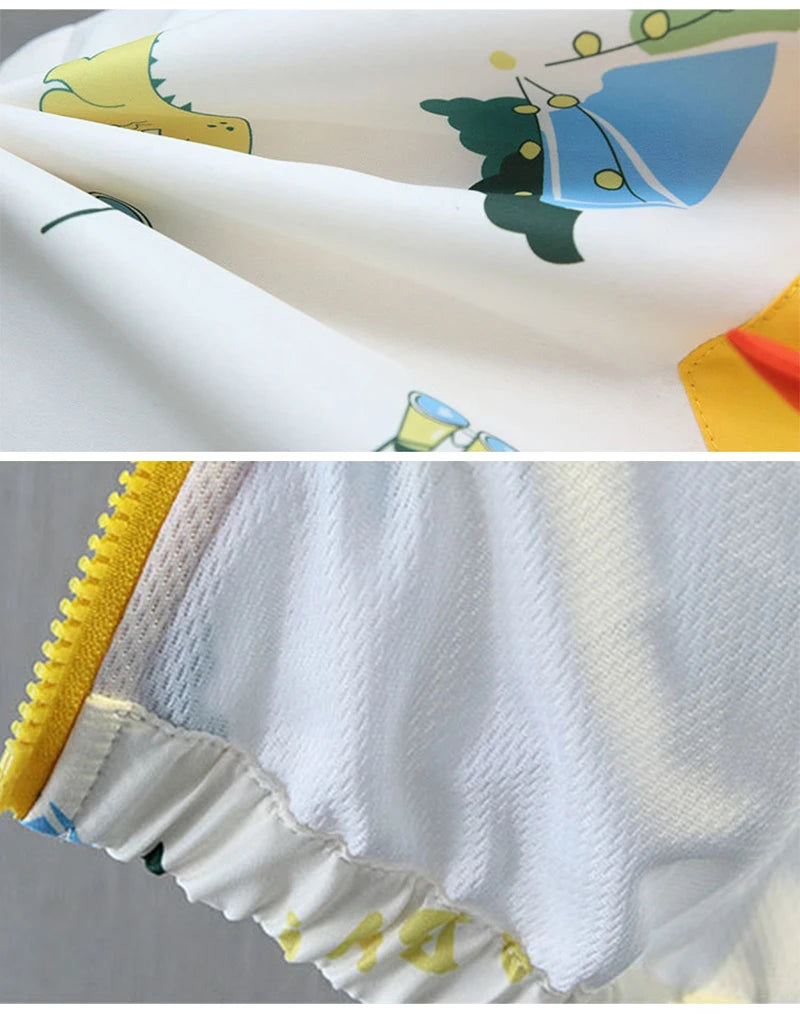 Spring Baby Boys Cartoon Dinosaur Hooded Jacket Toddler Kids Outerwear Casual Windbreaker Coats Children Clothing for 1-6Years