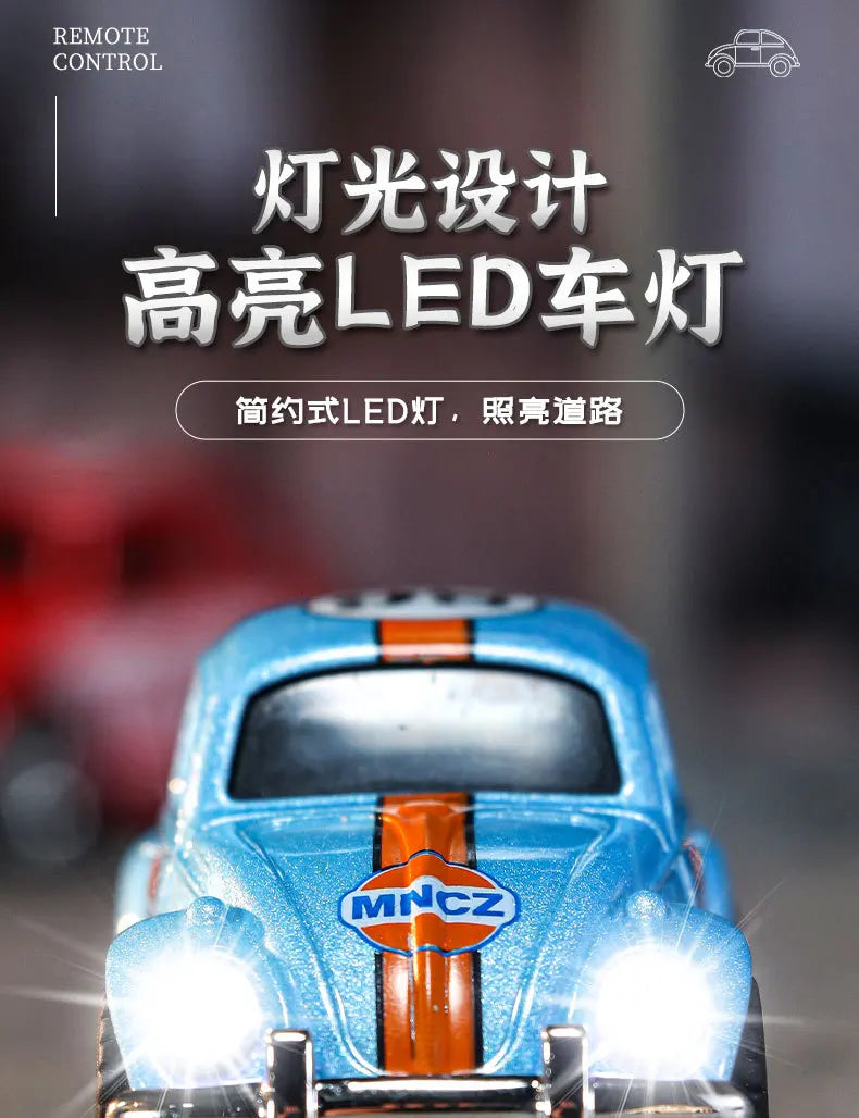 2025 New Wireless Mini Beetle Alloy Remote Control Car Small Mobile Phone Remote Control Model Car Toy Children'S Holiday Gift
