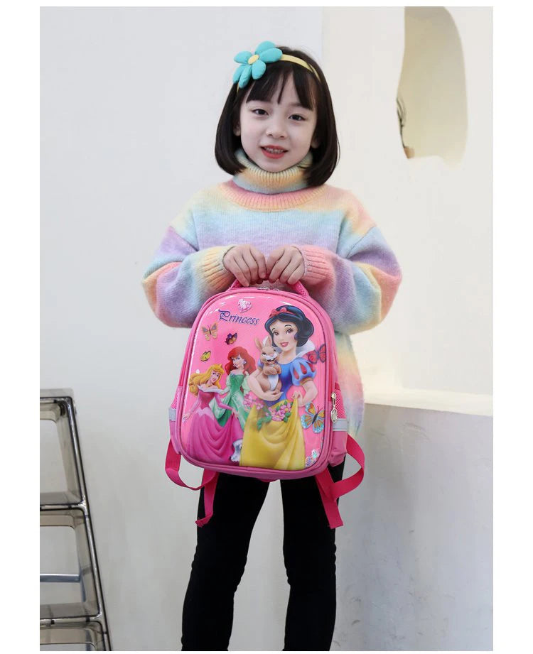 Disney Snow White New Girls Backpack Cartoon Cute Girls School Bag Large Capacity Lightweight Waterproof Children's Backpack