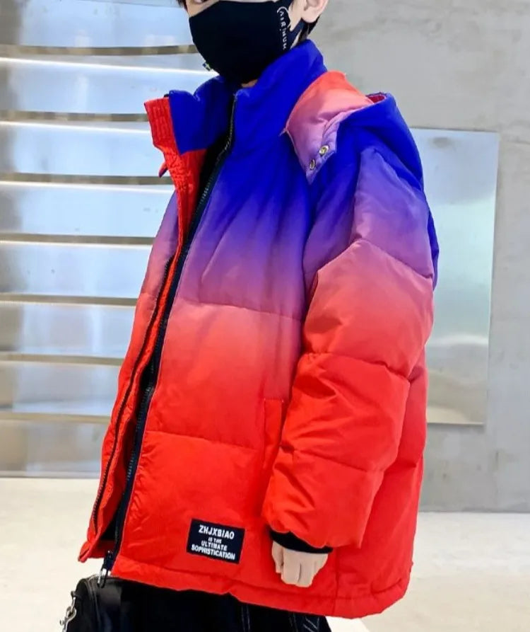 Boys Winter Stylish Cotton-Padded Down Coat 2025 New Big & Medium Size