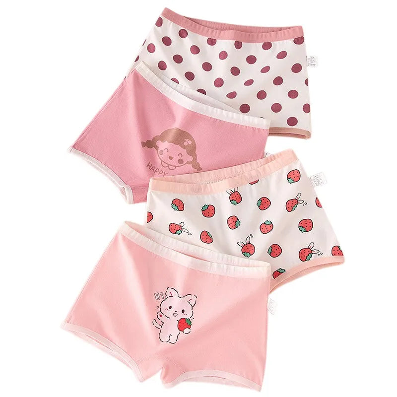Girl A Cotton Briefs Boxers Breathable Underpants Girl Quality Panties Size 90-165 Healthy Briefs Kids Comfortable Soft Boxers