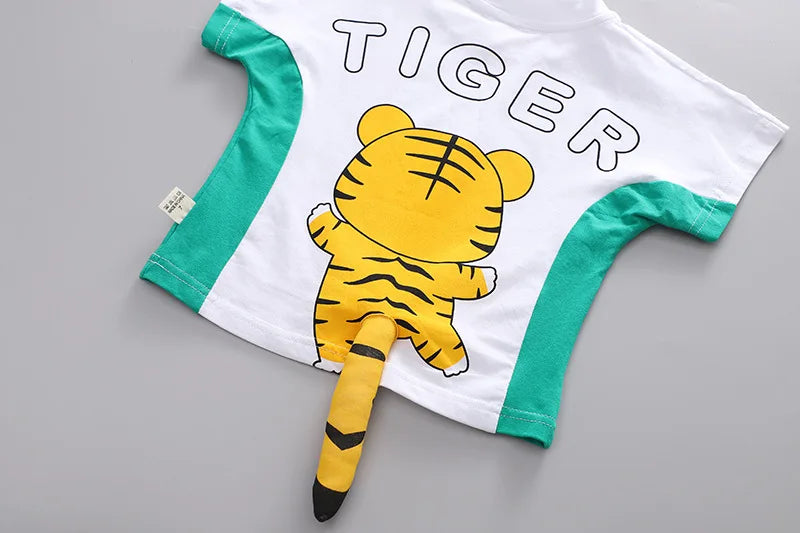 New Summer Baby Girls Clothes Suit Children Boys Fashion T-Shirt Shorts 2Pcs/Sets Toddler Costume Kids Outfits Infant Tracksuits