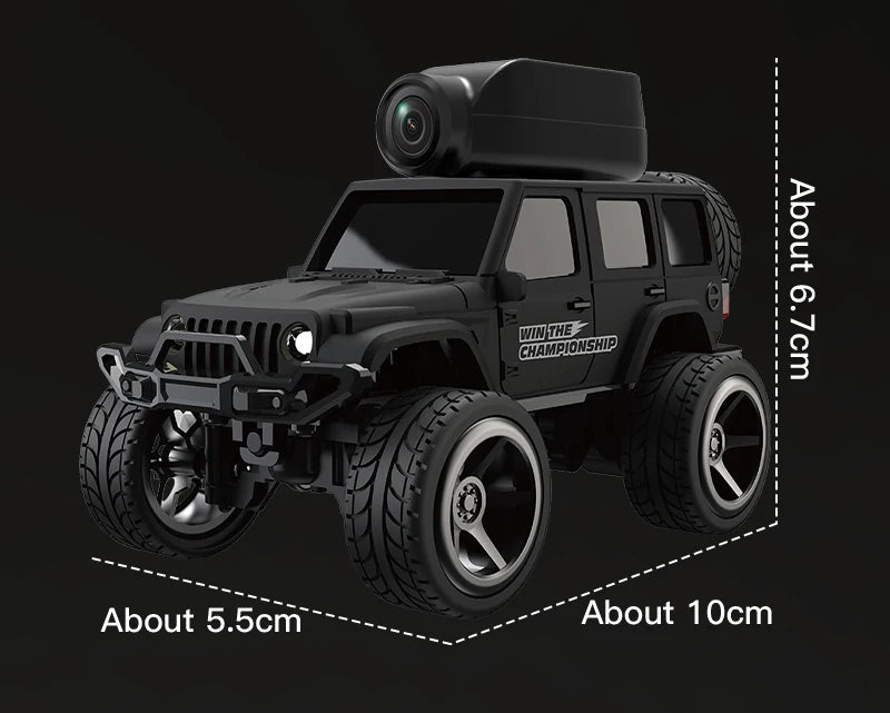 KF32 1:64 RC Mini Climbing Alloy Video Car With LED Light  and HD Camera Radio Remote Control Vehicle Toy for Kids Best Gift