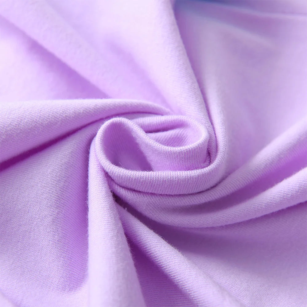 VIKITA Girls O Neck Short Sleeve Summer T Shirt Kids Unicorn Flower Cartoon Print T Shirts Girls Daily Cotton Casual Tops Wear