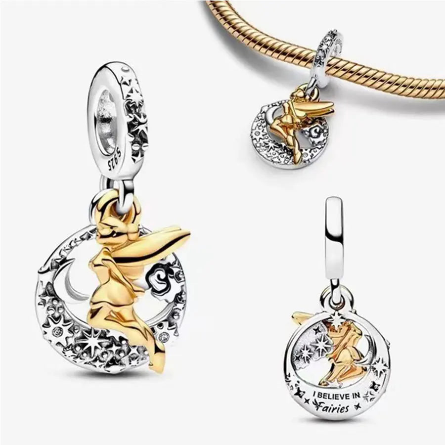 Marvel Disney Charm Beads 100% 925 Sterling Silver for DIY Bracelets Women's Jewelry Gifts Suitable for Original DLY