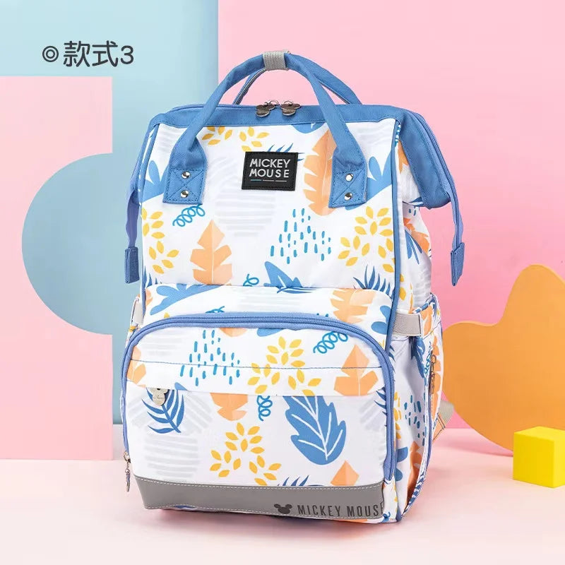 Disney Mickey Original New Diaper Bag Backpack Luxury Brand Baby Diaper Bag Large Capacity Multi-function Cartoon Baby Bag
