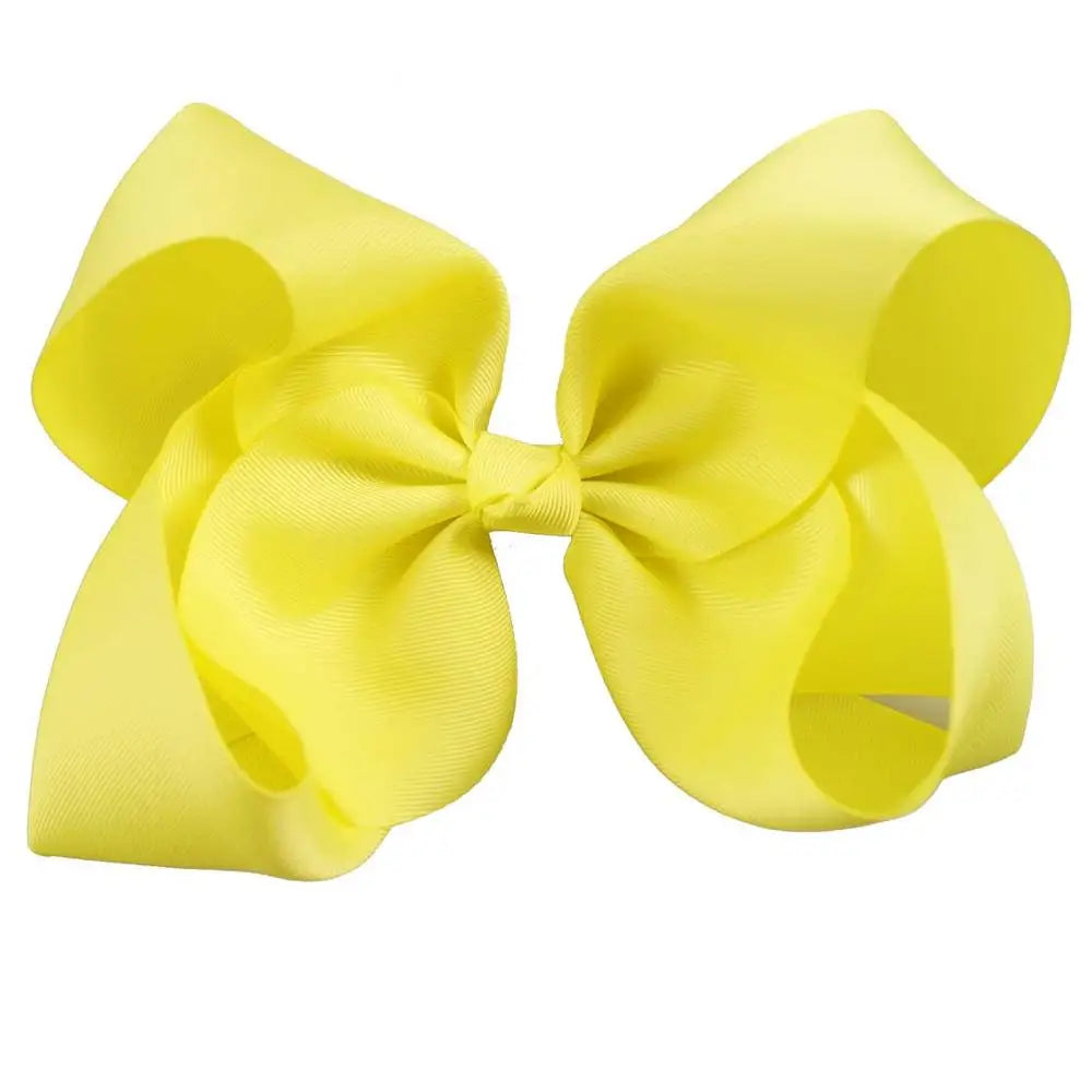 60 Colors Boutique 8" Large Solid Grosgrain Ribbon Hair Bow Clips Barrettes for Women Girls Accessories