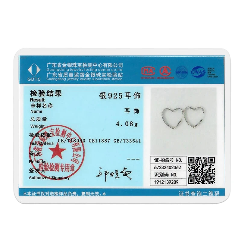 925 Sterling Silver Pave U Shape Heart Eardrop Earrings Hoop Earrings For Women Wedding Engagement For Girlfriend Birthday Gift