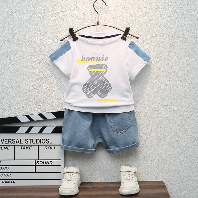 New Summer Fashion Baby Clothes Suit Children Boys Girls T-Shirt Shorts 2Pcs/Sets Toddler Casual Cotton Costume Kids Tracksuits
