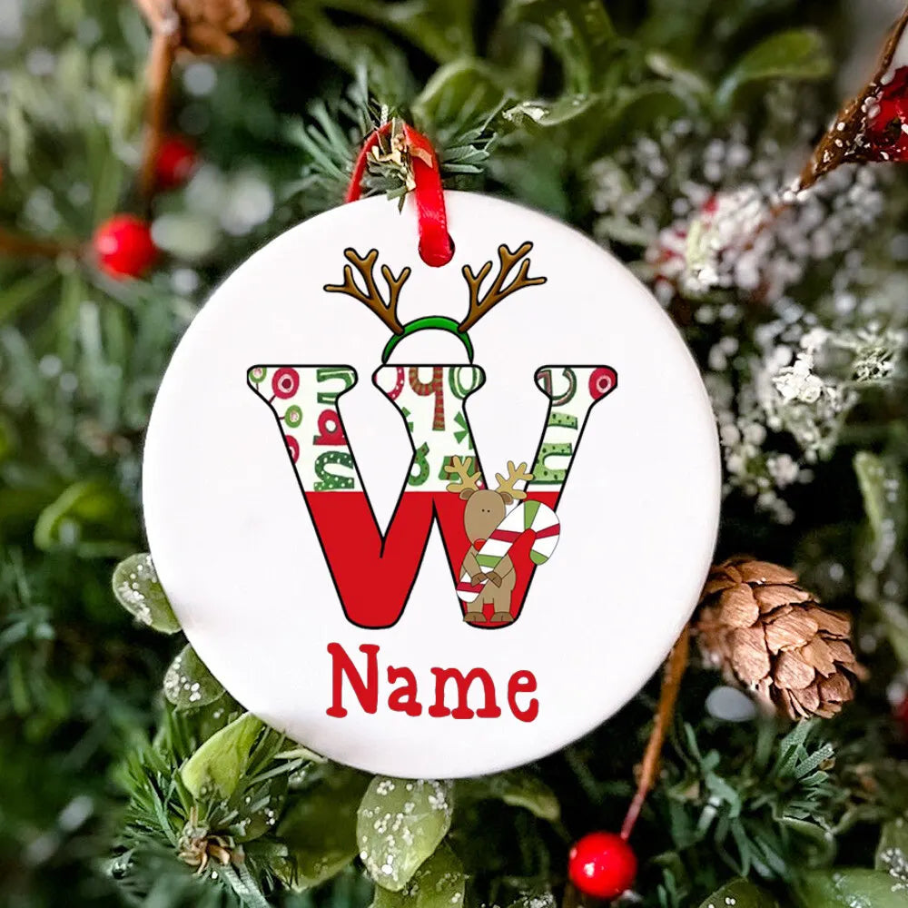 Personalized Christmas Baby Ornament Custom Name Toddler Xmas Ceramic Ornament Baby Photo Prop Ornament Christmas Keepsake Gift