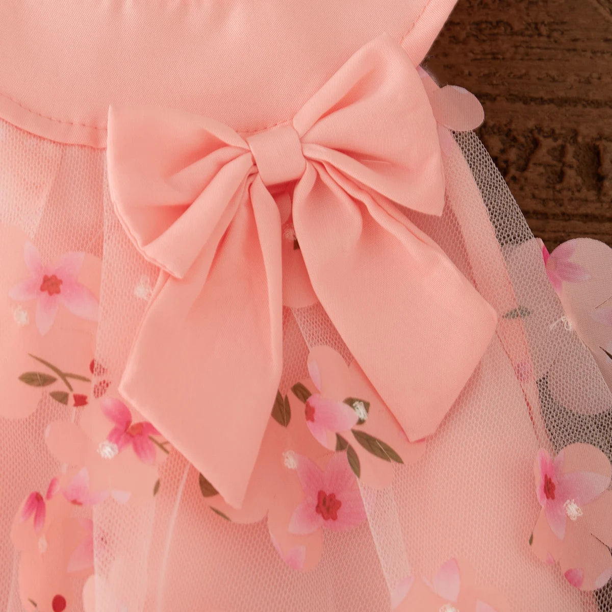 Summer New Floral Chiffon Baby Girl Princess Dress, Sweet Bow Children'S Sleeveless Clothes For Babies Aged 3 Months To 3 Years