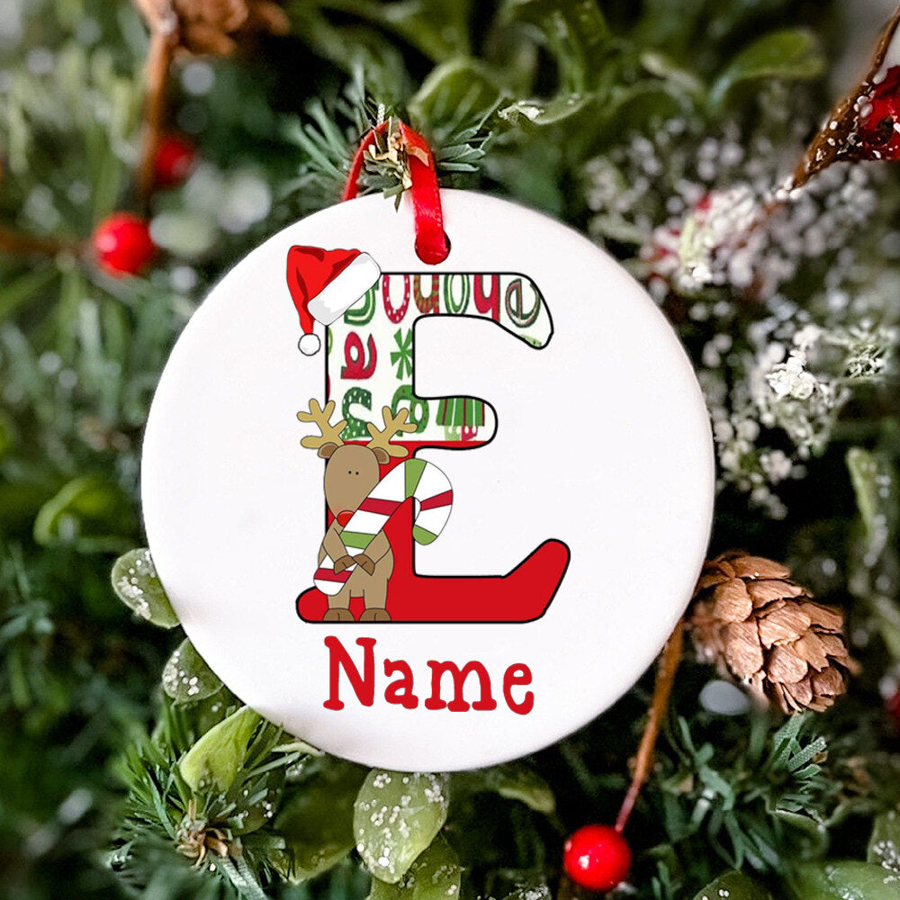 Personalized Christmas Baby Ornament Custom Name Toddler Xmas Ceramic Ornament Baby Photo Prop Ornament Christmas Keepsake Gift