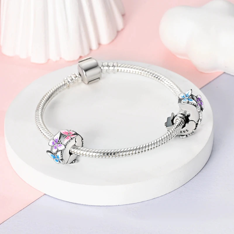 Hot Sale Charms Beads 925 Sterling Silver Pink Perfume Bottle Letter Luminous Firefly Tarot Card Beads Fit DIY Bracelets Jewelry