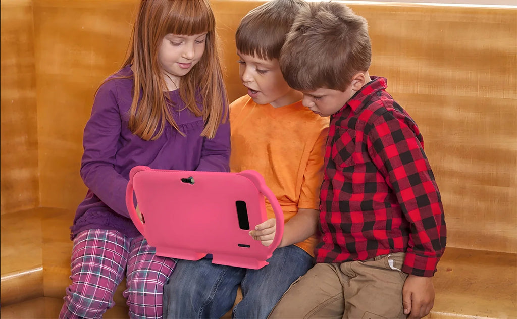 New 5G WIFI 7-inch Children's Tablet 4GB+64GB ROM Mini Pad Quad Core Dual Cameras Kids-Proof protective Case Tablets Android 13