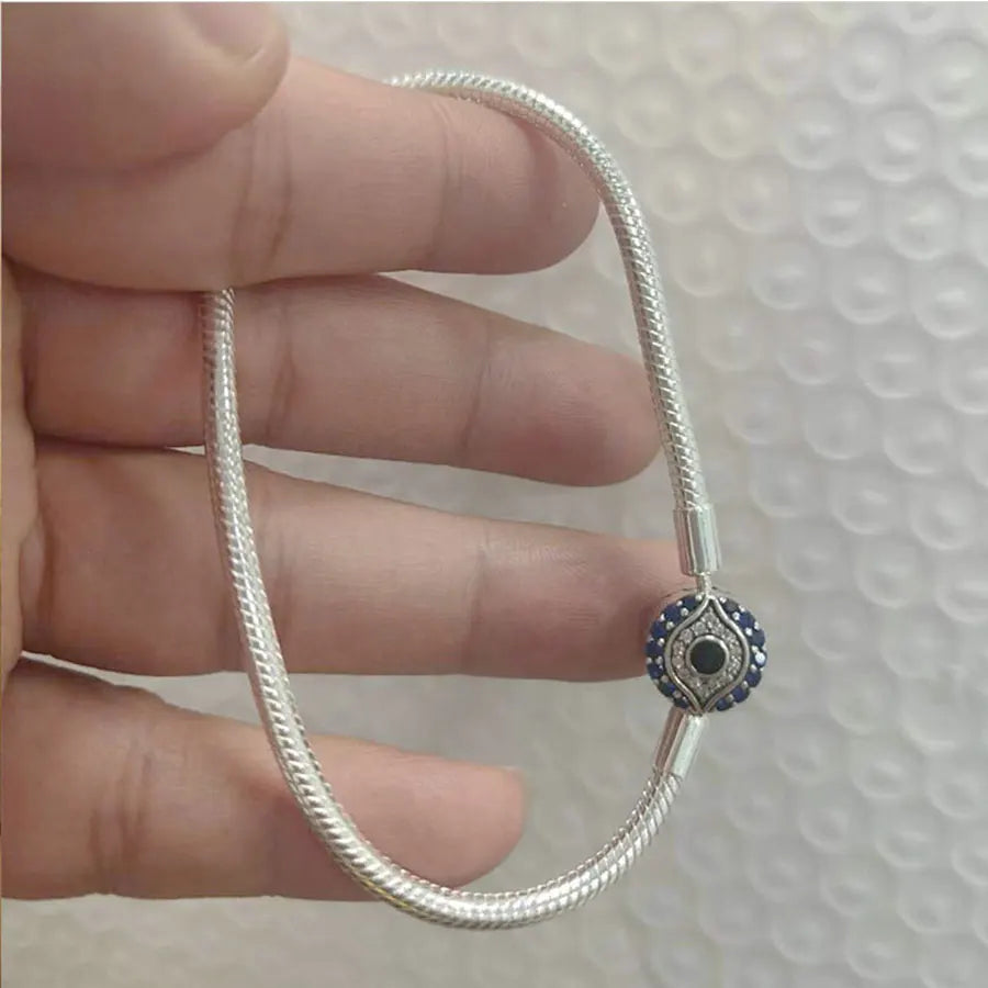 Hot selling S925 sterling silver crown snake bone bracelet, suitable for original DlY bracelet, women's fashion jewelry