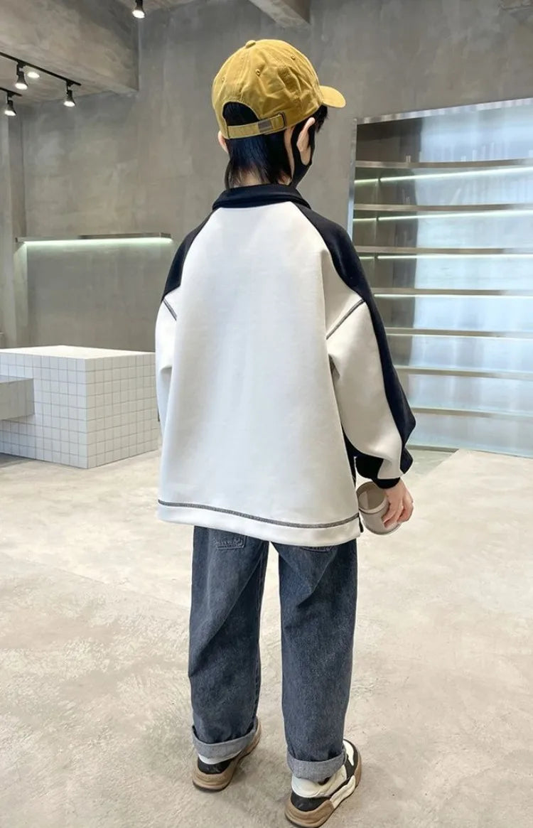 2025 New Arrival Boys' Base Layer Long Sleeve Top Spring Autumn Big & Mid Size Kids Stylish Cool Trendy Top