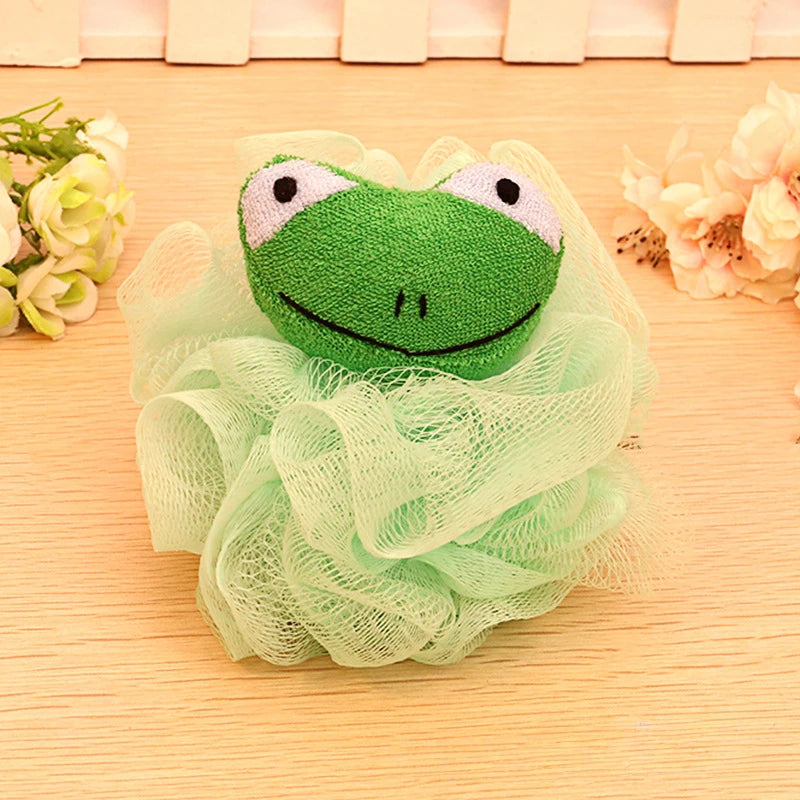 Bath Sponges Animal Kids Loofah Bath Pouf Mesh Animal Toy Bath Sponge Colorful Cartoon Body Scrubber Balls Shower Mesh for Kids