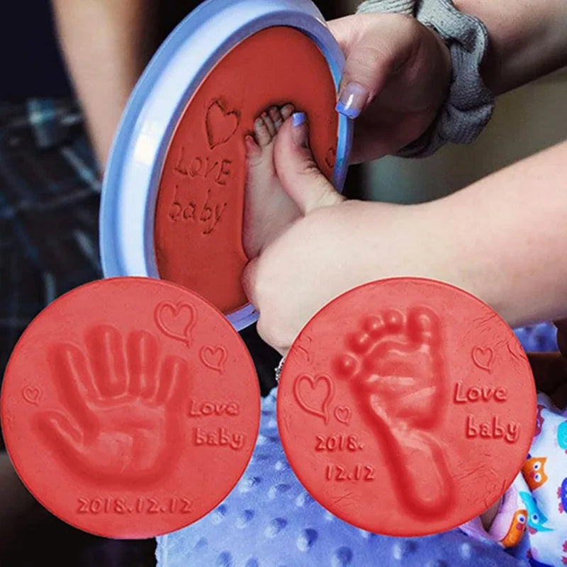 Baby DIY Hand and Footprint Soft Clay Fluffy Material, Baby Care Hand Print And Foot Print Mud, Handprint Fingerprint