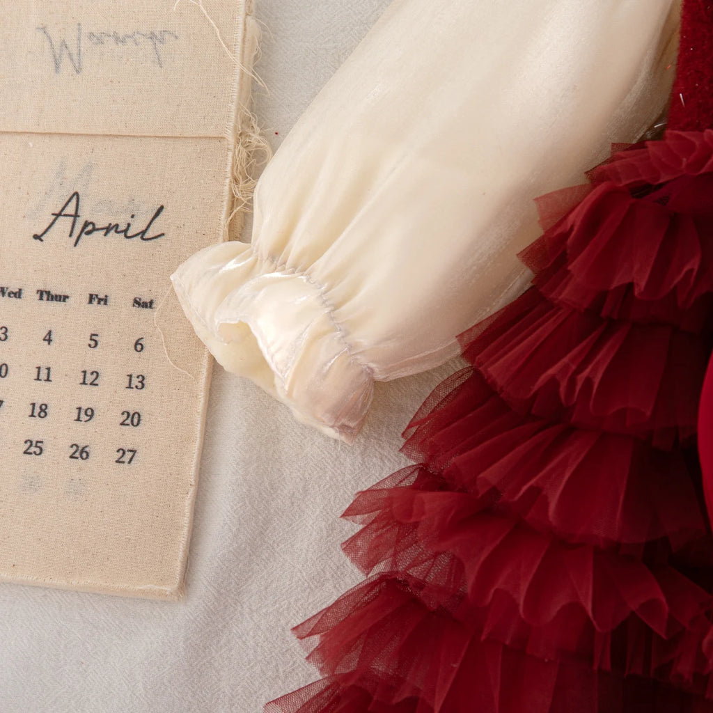 Christmas Party Dress! Winter New Red Bow Baby Girl Dress, Princess Style Children'S Clothing (9 Months -3 Years Old)