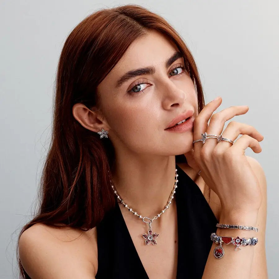 2025 New Disney Stranger Things Christmas Series Ring，Sparkling Bow Ring，Fits The Original DIY Holiday Gifts for Women