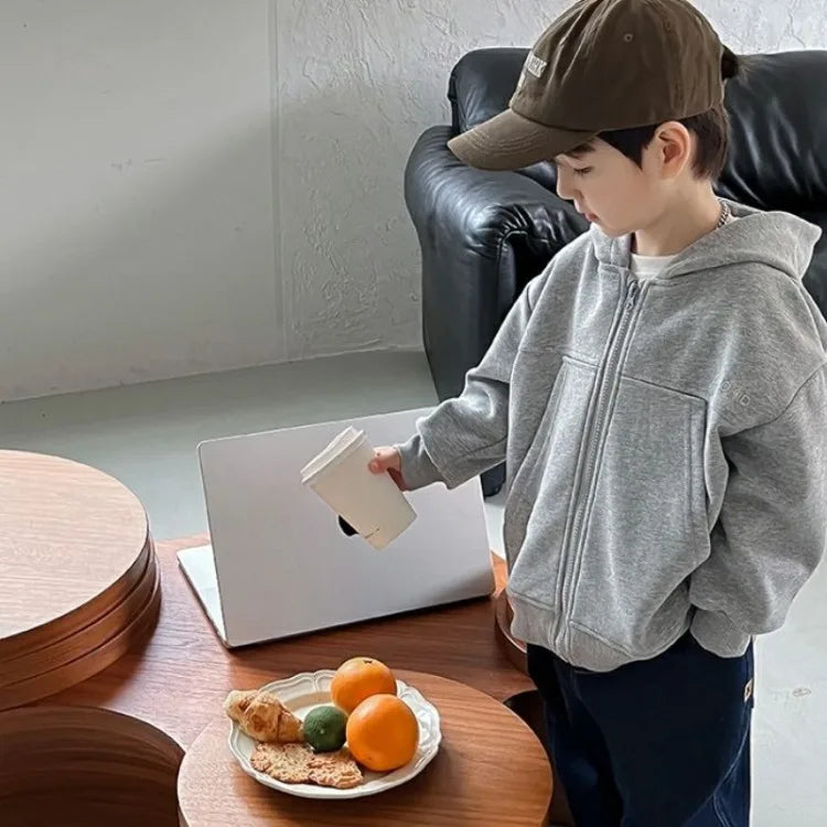 2025 New Boys' Toddler Autumn Spring Stylish Fashionable Hooded Hoodie Jacket - Cute Baby Kids Outerwear Top