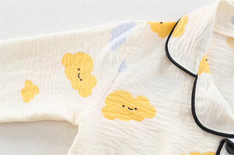 New Spring Autumn Baby Clothes Kids Pajamas Children Boys Sleepwear Tops And Pants Infant Girls Clothing Toddler Casual Costume