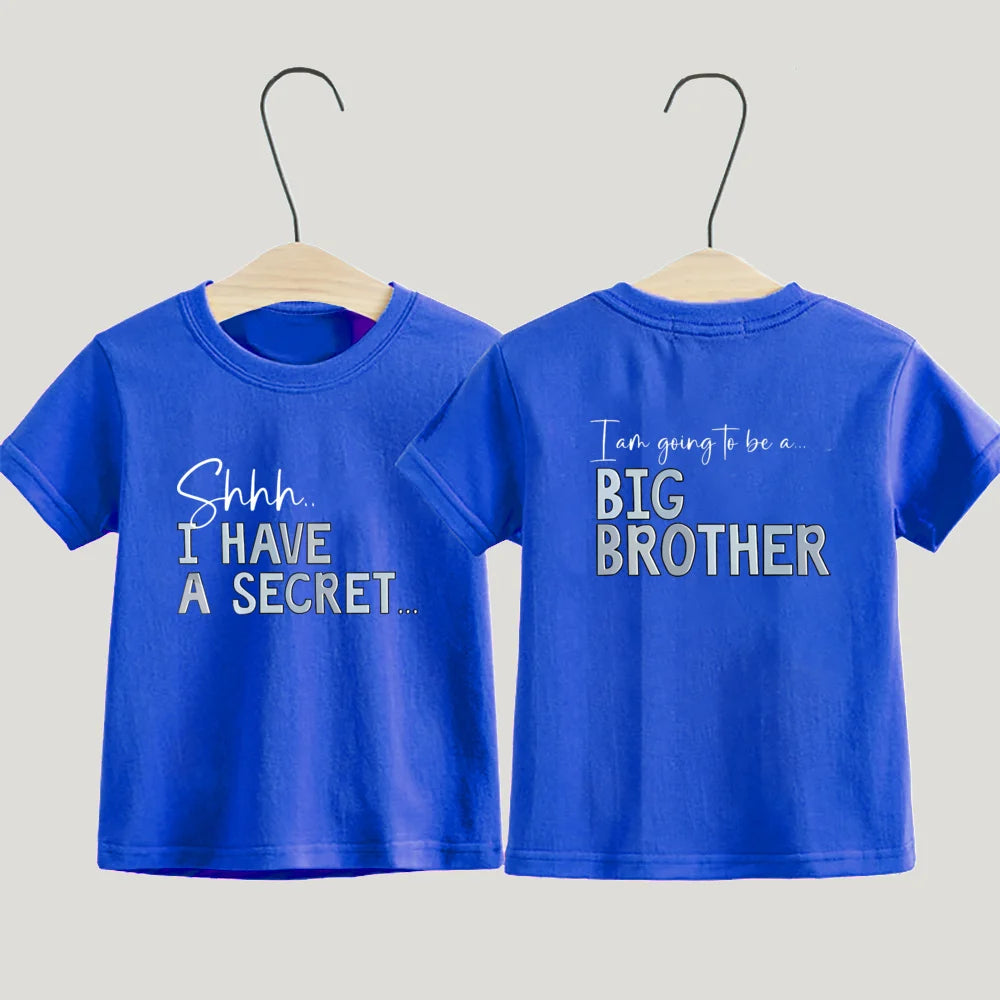 Big Brother T-Shirt I Have A Secret Promoted To Big Brother Pregnancy Announcement Gift Going To Be A Big Brother Kids Tee