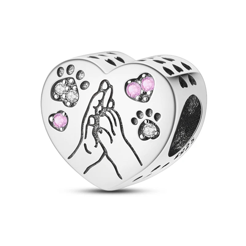 Hot Sale Charms Beads 925 Sterling Silver Pink Perfume Bottle Letter Luminous Firefly Tarot Card Beads Fit DIY Bracelets Jewelry