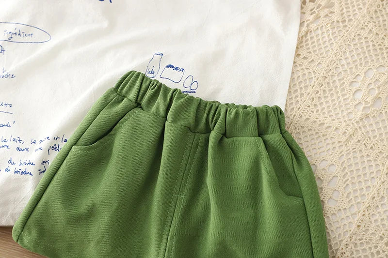 New Summer Baby Girls Clothes Suit Children Boys Fashion Vest Shorts 2Pcs/Sets Kids Clothing Infant Costume Toddler Tracksuits