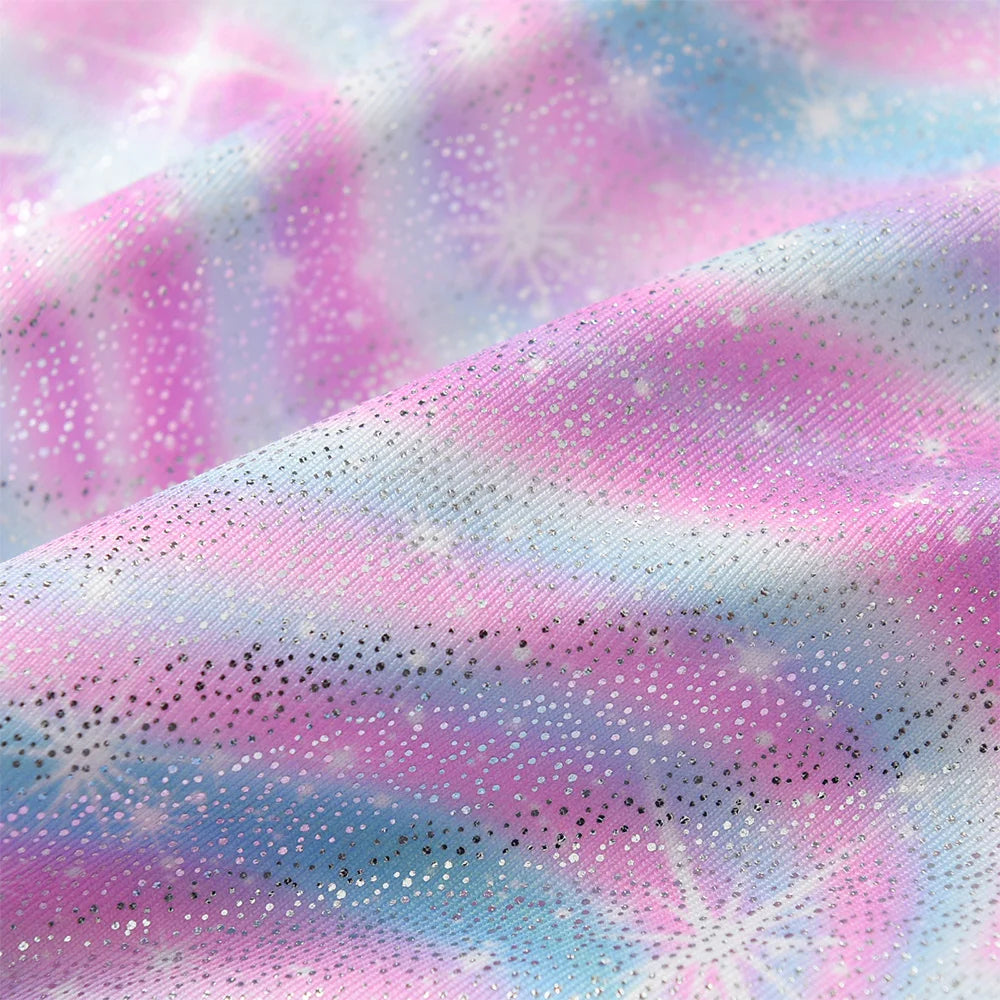 VIKITA Girls Autumn Spring Long Sleeve Dress Kids Rainbow Print Striped Dresses Girls Casual Daily Travel Princess Vestidos