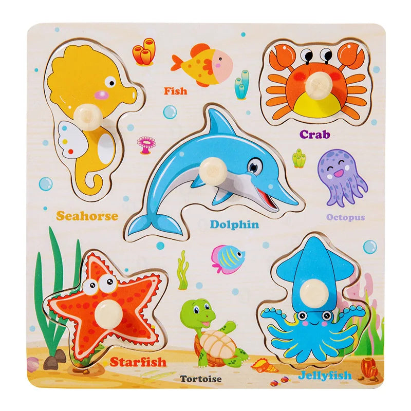 Wooden Puzzles Toys for Kids 3 Year Alphabet Numbers Children Montessori Educational Learning Toys abc Letters Preschool Gift