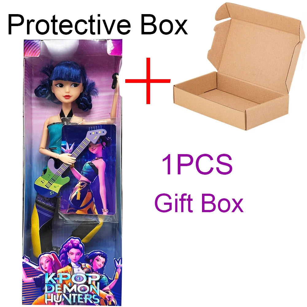 Hot Sale Kpop Demon Hunters Doll Toys Rumi Mira Zoey Action Figure Toy Beautiful Princess Plastic DIY Toy Girls Christmas Gift