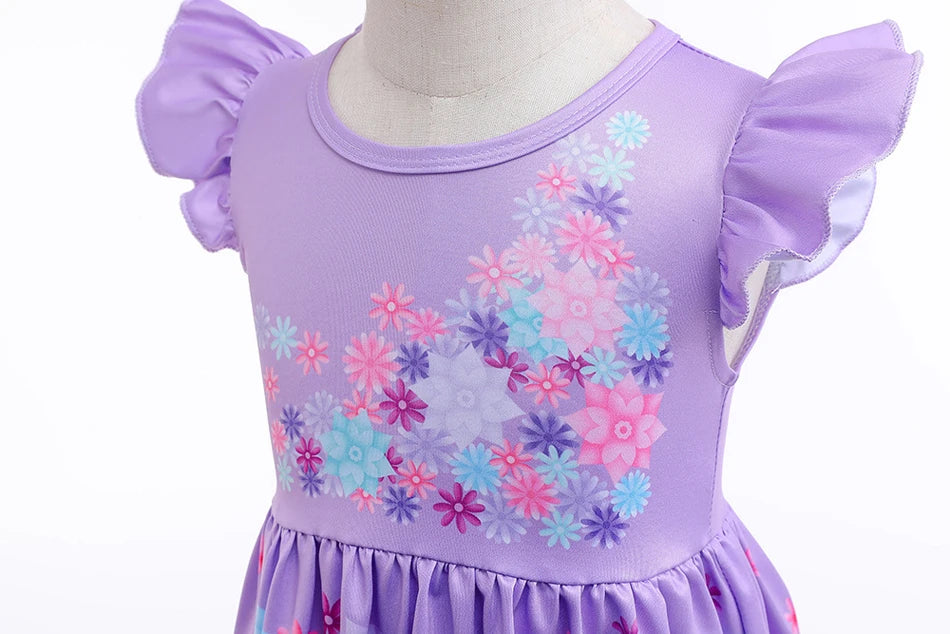 Mirabel Isabela Cosplay Princess Dress Kids Encanto Charm Costume Girls Halloween Children's Day Birthday Party Holiday Clothes