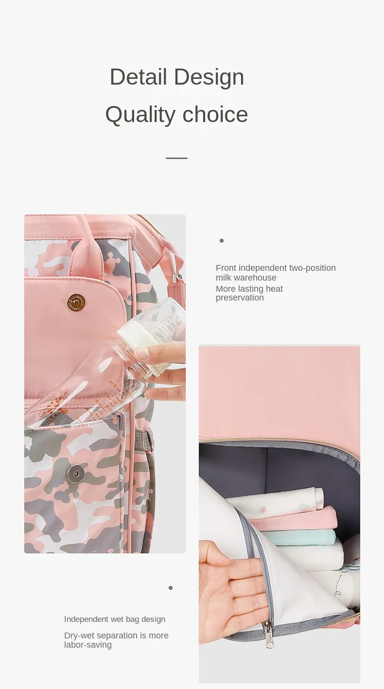 Disney Mickey's New Diaper Bag Backpack Cartoon Cute Baby Bag Multifunctional Baby Diaper Bag Luxury Brand Original Backpack