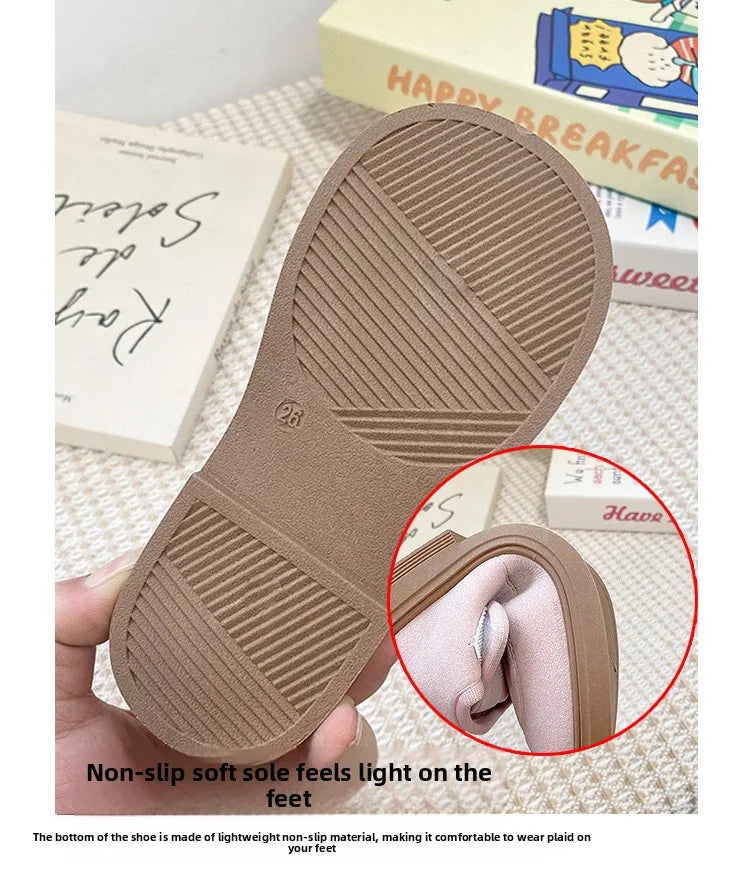 Girls' Leather Shoes 2025 Spring Autumn New Fashion Breathable Princess Shoes Lightweight Comfortable Luxury Child Casual Flats