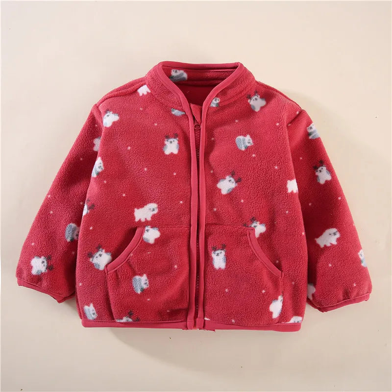 Autumn Winter Baby Clothes Children Boys Thick Long Sleeved Jacket Kids Girls Clothing Infant Cartoon Costume Toddler Sportswear