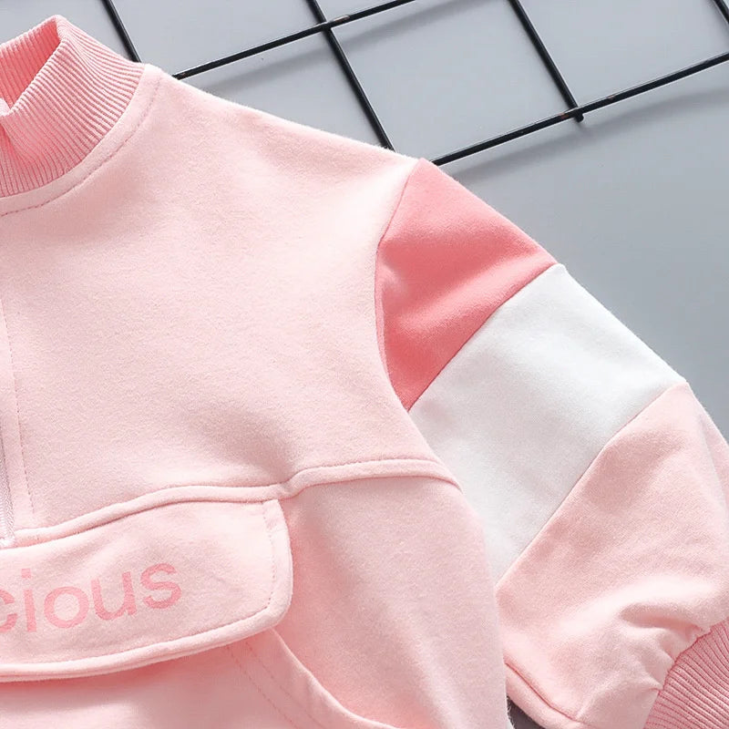 New Spring Autumn Baby Girl Clothes Children Casual T-Shirt Pants 2Pcs/Set Toddler Sports Costume Infant Outfits Kids Tracksuits