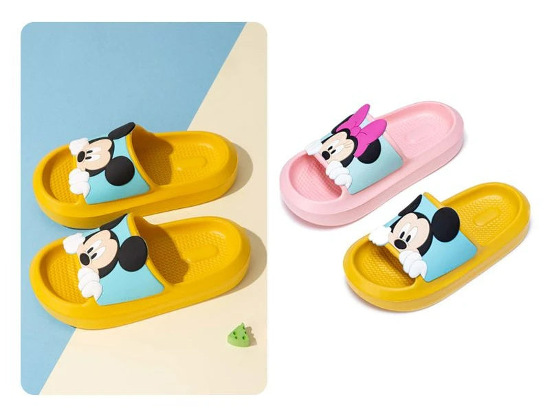 Summer Baby Boy Girl Cartoon Mickey Minnie Mouse Children Slippers Kid Antiskid Soft House Slipper Indoor Outdoor Beach Shoes