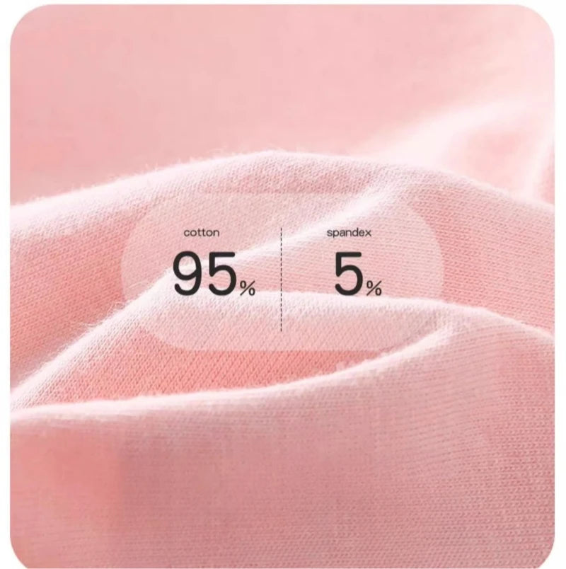 4PCS Girls High Waist Cotton Panties Kid Thin Breathable Soft Antibacterial Knickers Cute Print Briefs 3+y Young Child Underwear